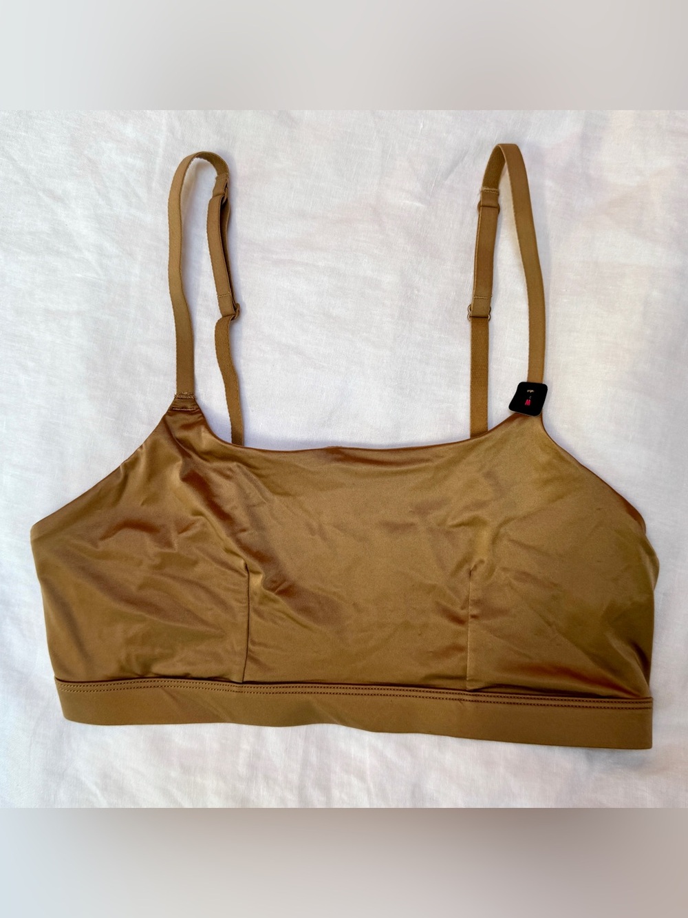 La Senza Satin Bralette Bra Gold M NWT